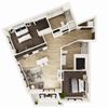 2 Bedroom, 2 Bathroom - 970 SF A
